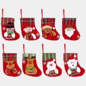 8Pcs Cloth Christmas Stockings Sets