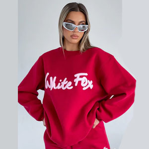 White Fox Boutique - All Time Favourite Oversized Sweater Red