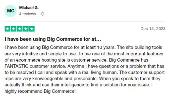 bigcommerce customer review