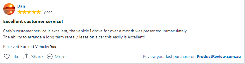 carly customer review