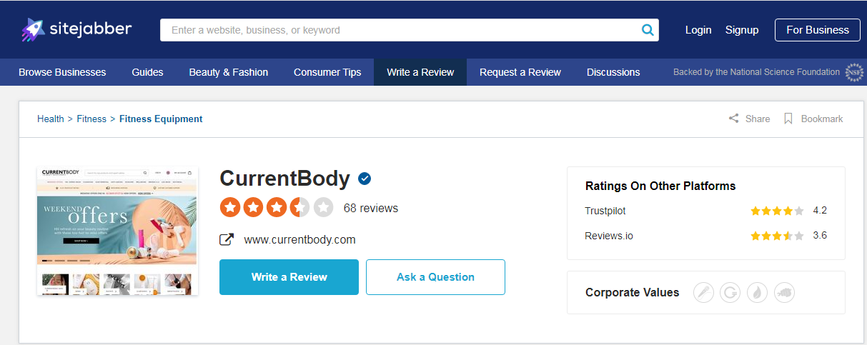 current body customer review