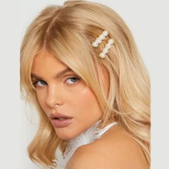 Double Pearl Occasion Hair Slide