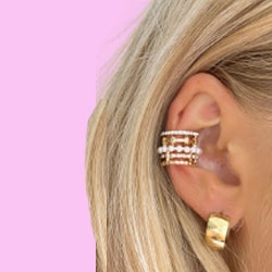 beginning boutique - Eclat Galaxy CZ Ear Cuff Gold