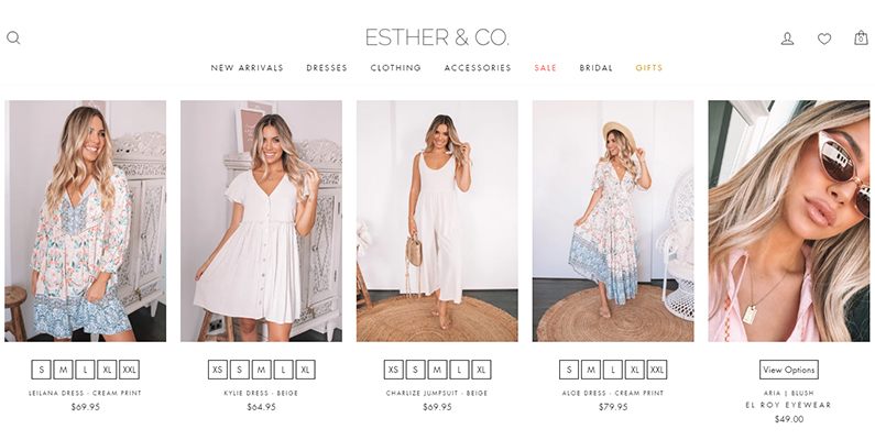 esther and co discount code