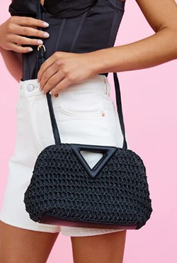 Billini Kylee Crossbody Bag Black Crochet