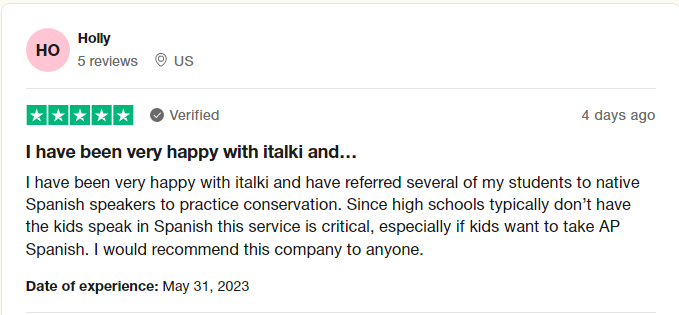 Italki Customer Review