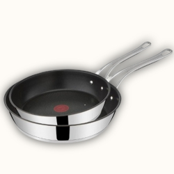 Jamie Oliver by Tefal Cooks Classic Induction Frypan Twin Set 24/28cm in Stainless Steel