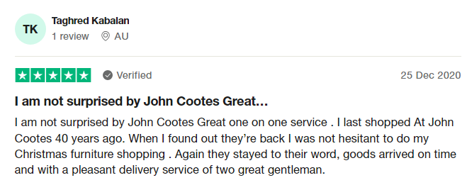 john cootes customer review