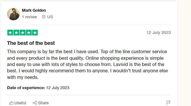 Lavivid customer review