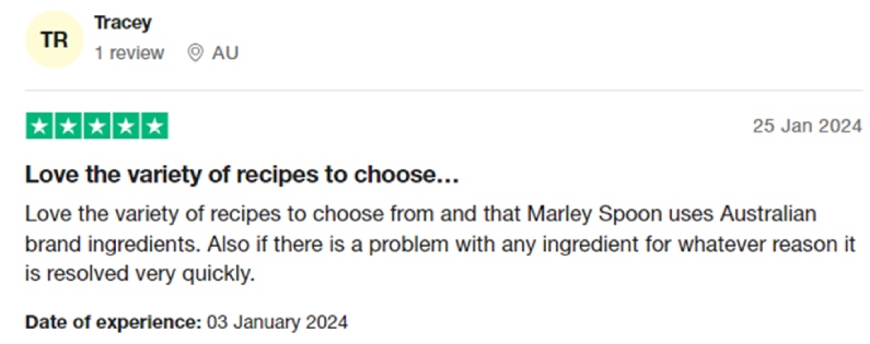 Marley Spoon customer review
