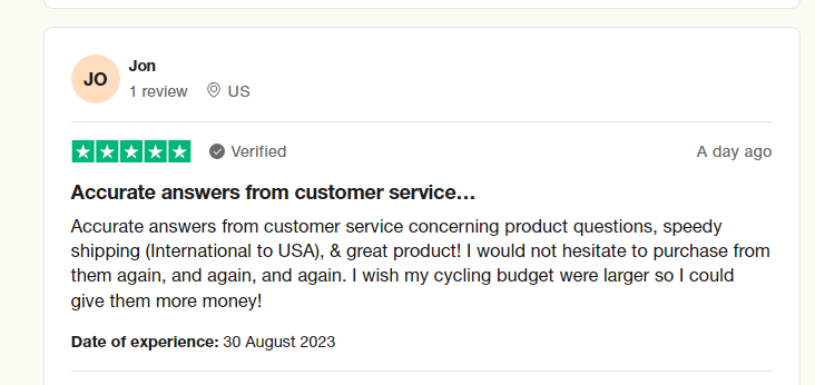 merlin cycles customer review