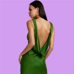 NADIA (Maxi Satin Dress With Back Cowl – Emerald)