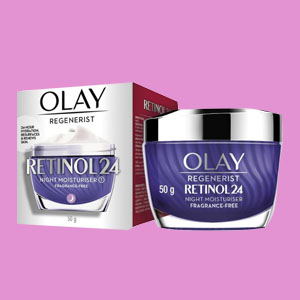 chemist warehouse - Olay Regenerist Retinol 24 Night Face Cream Moisturiser Fragrance Free 50g