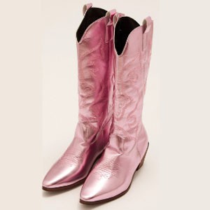 Ally Fashion - Pink Festival Cowboy Boots