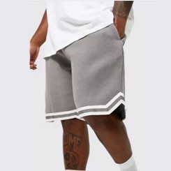 Plus Basketball Jersey Short With Tape