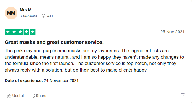 Sand & Sky customer review