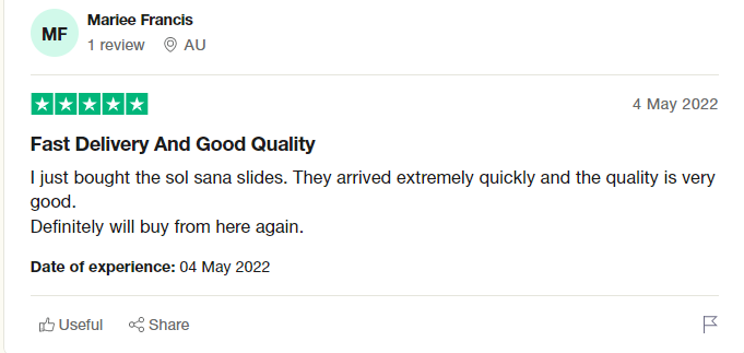 Sol Sana customer review