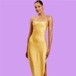 SYDNEY (Straight Neck Slip Maxi Dress – Yellow)