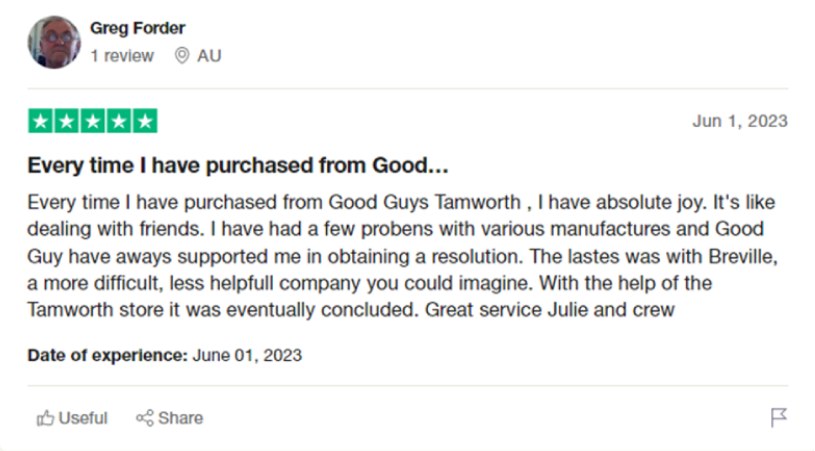 The Good Guys customer reviews