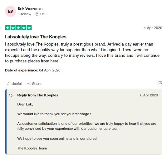 the kooples customer review