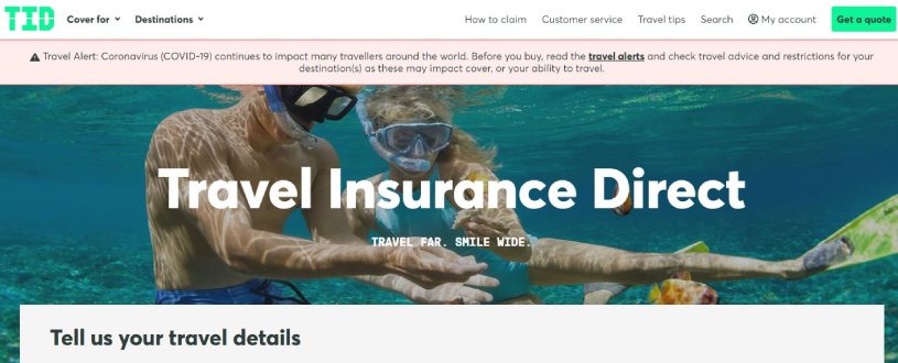 travel insurance direct code