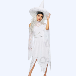 White Mystic Witch Halloween Costume
