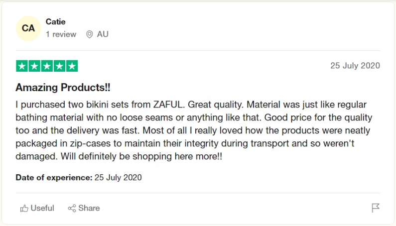 Zaful customer reviews