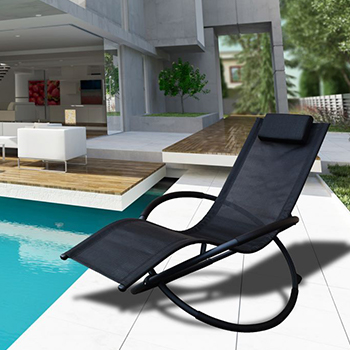 Arcadia Furniture Zero Gravity Rocking Chair - Black